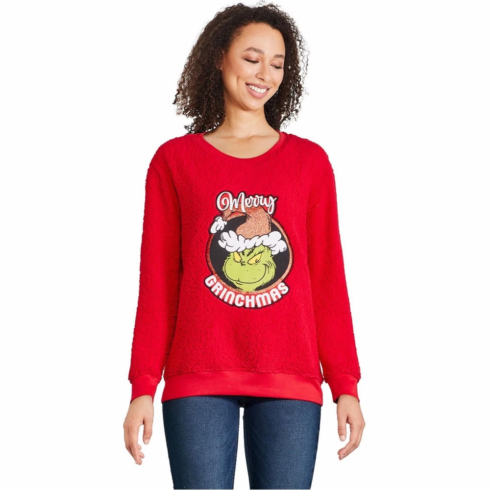 walmart // grinch sweater and slippers
